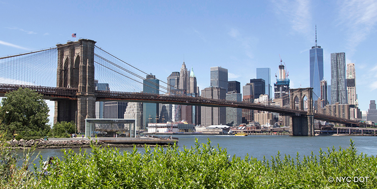 Brooklyn Bridge to Lower Manhattan - NYC Historic Walk Image